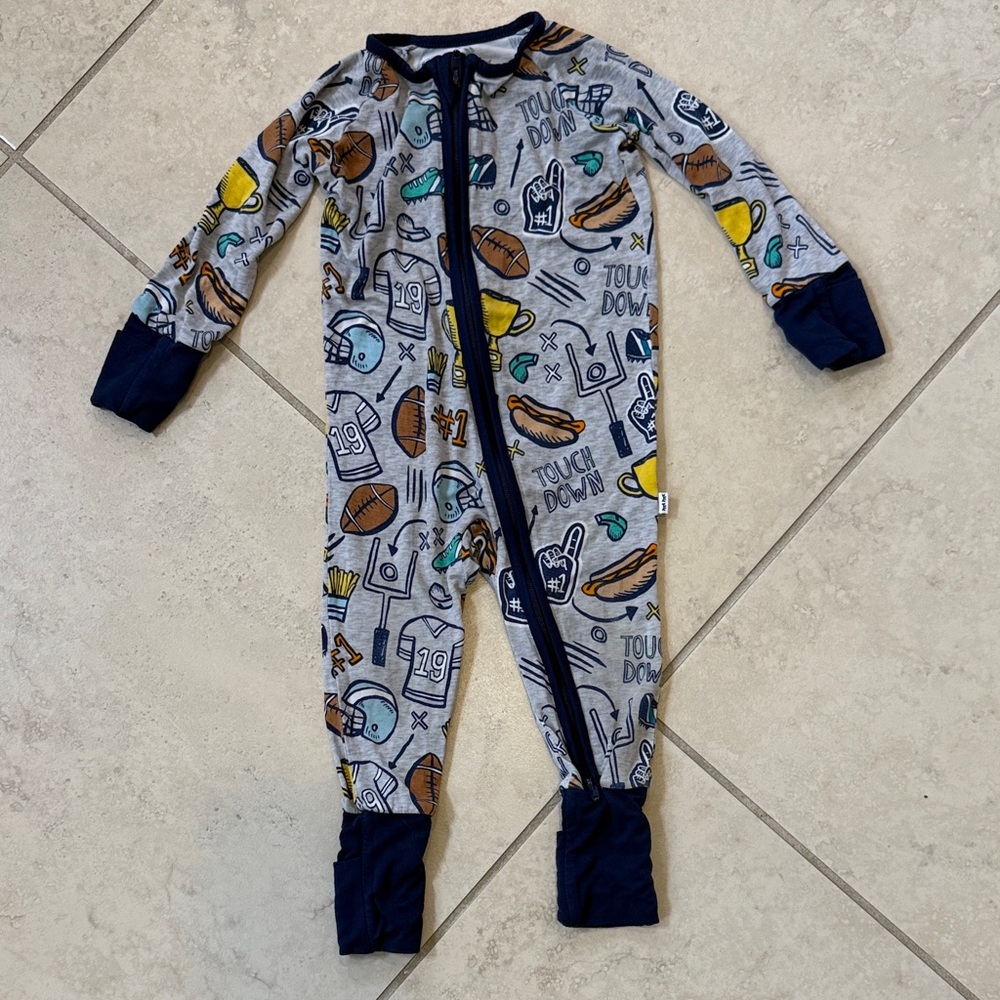 Little Sleepies Game Day Zippy 3-6 months